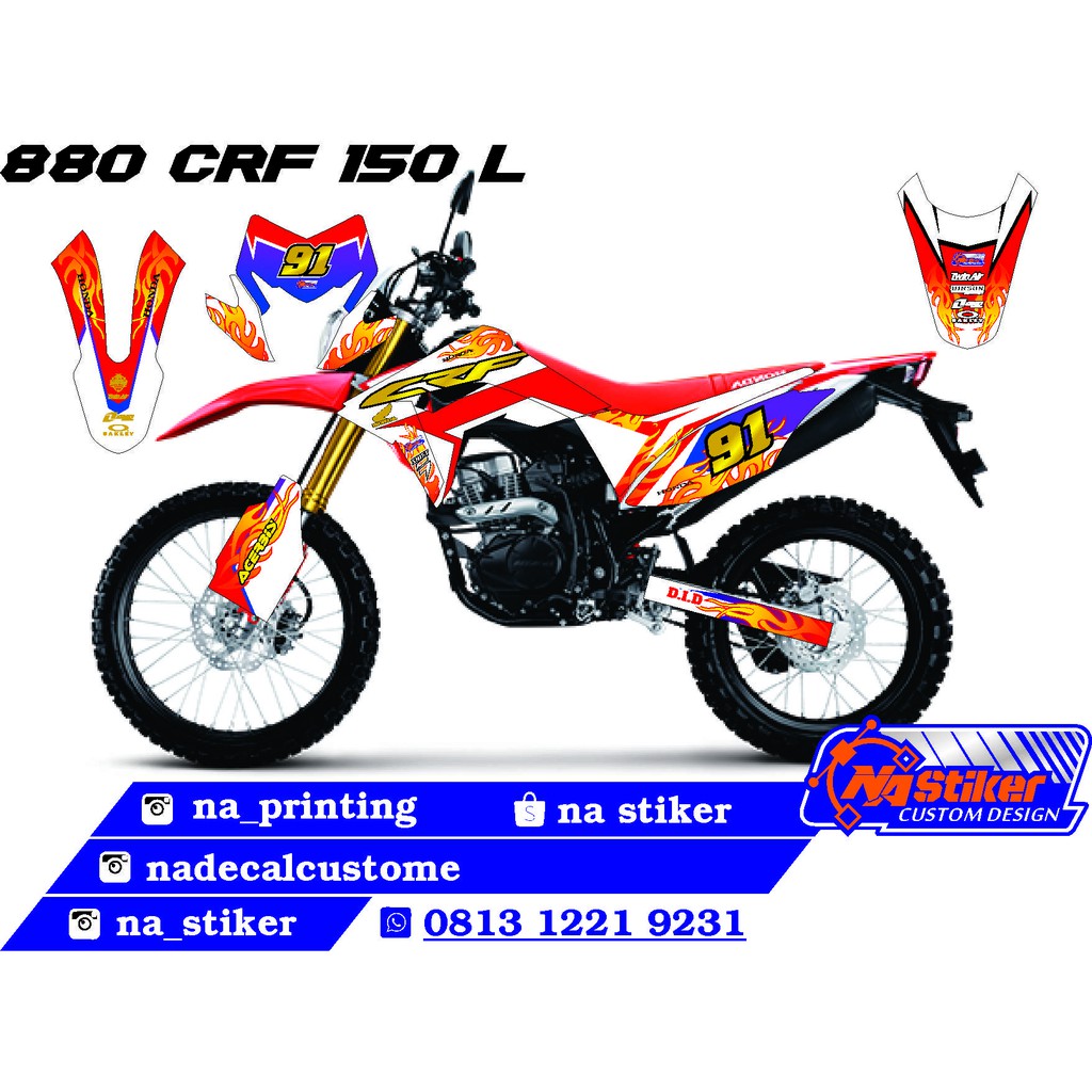 DECAL MOTOR STIKER CRF 150 L Shopee Indonesia