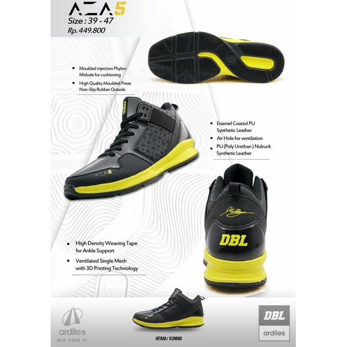 SepatuBasket DBL size 45-47 AZA5 Sepatu sekolah Ardiles DBL SEPATU BASKET AZA 5