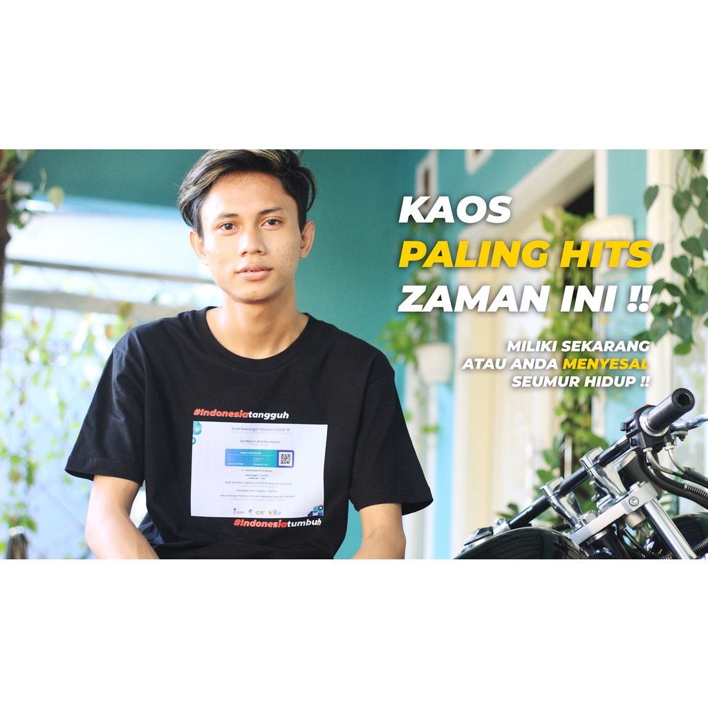 Kaos Original Identic - Kaos Vaksin - Baju Vaksin - Baju Ayo Vaksin - Kaos Anime - Ayo Vaksin