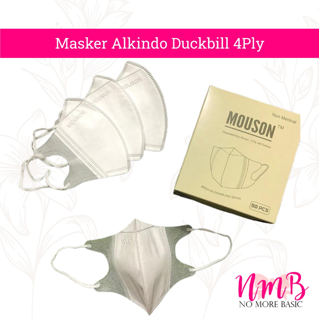 Masker Alkindo Duckbill Full Warna Garis 3ply Isi 50 Face Mask 3 Ply Medical Mask Anti Virus