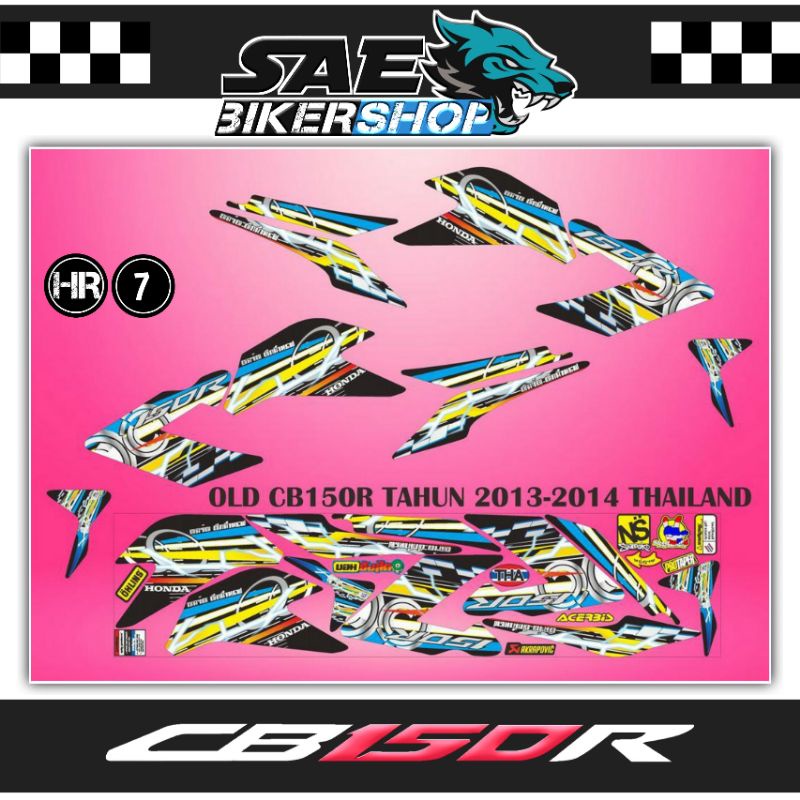 Striping Sticker Stiker Old CB150R Lama Grafis Thailand