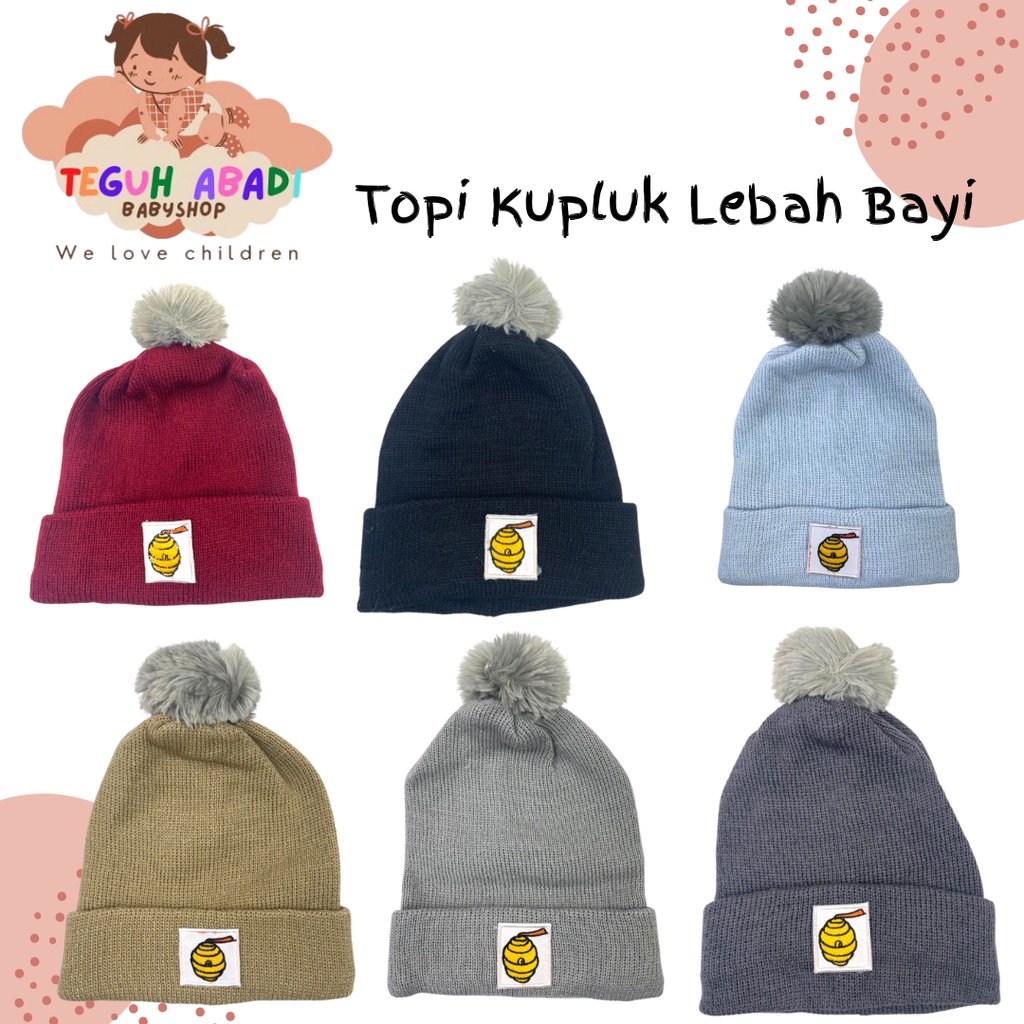 Topi Rajut Kupluk Bayi Lebah / Baby Beanie Hat