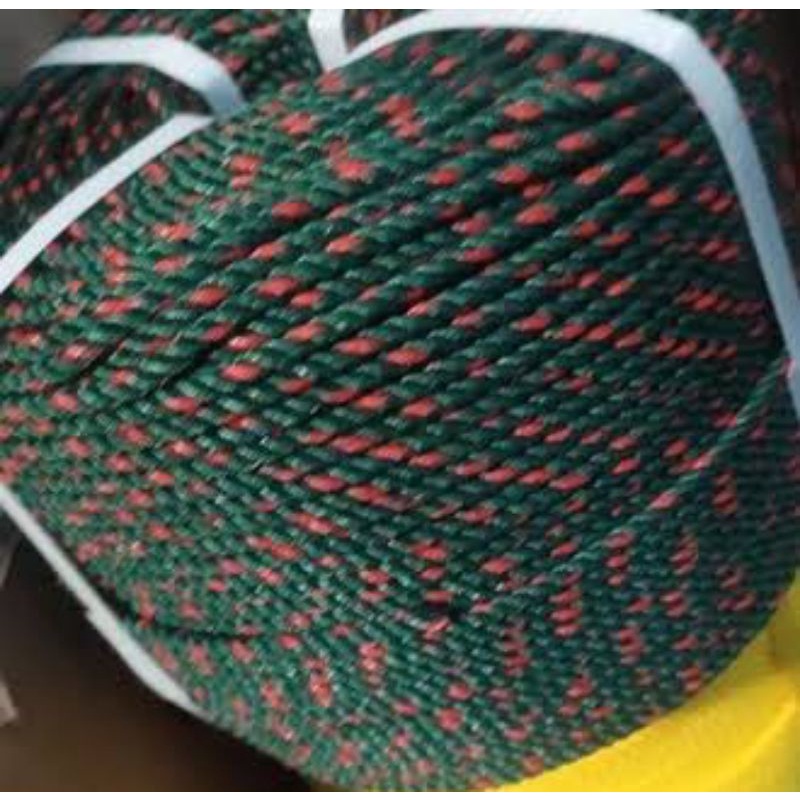 tali tambang plastik 3 mmx 200 cm / roll / tali tambang hijau