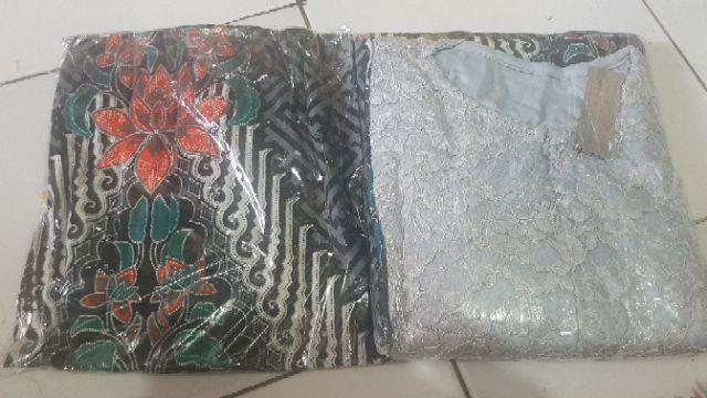 Nayaka Batik-couple Sarah Tille Slendang Payet Mutiara Lengan Panjang Termurah | Anjella Hauw Couple