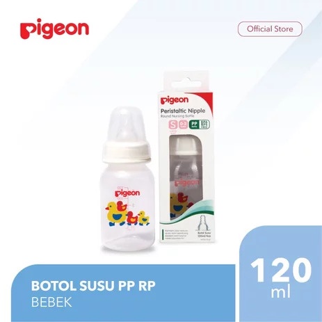 PIGEON Botol Susu Bayi Pp Kp 120Ml With S-Nipple Size S  PIGEON Botol Susu Bayi Pp Kp 120Ml With S-Nipple S