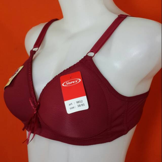Bh busa tanpa kawat impor /merk sorex  seri 9852 super comfort/cantel 2/ukuran 36 s/d 42