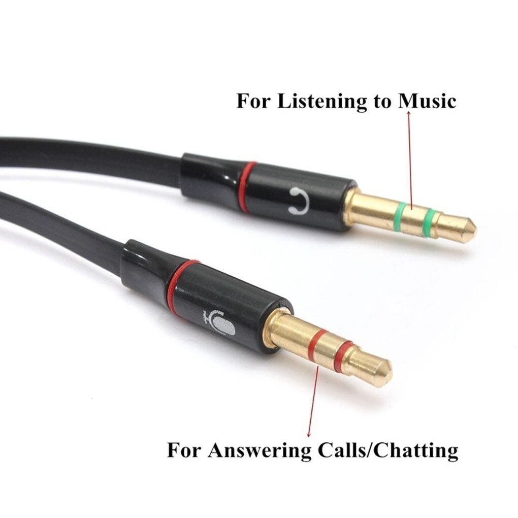 Taffware Splitter Audio Jack 3.5mm Female Dual 3.5mm Male (Mic+Hear) 3.5mm Y split Y Splitter 2 Jack Male to 1 Female Headphone Microphone Audio Adapter Cable Connector