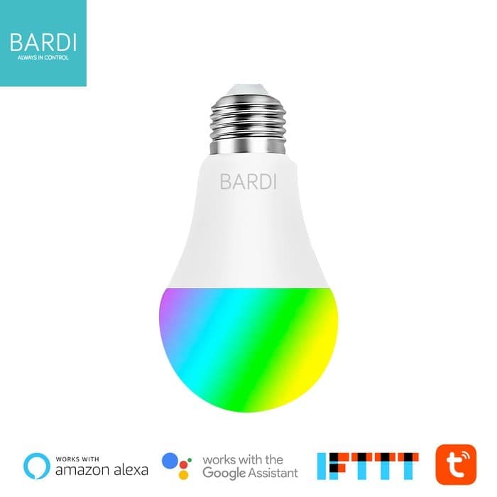 BARDI Smart LIGHT BULB RGB+WW 9W Wifi Wireless IoT For Home Automation