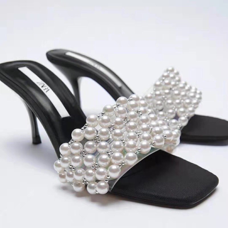 Zara pearly stiletto heels