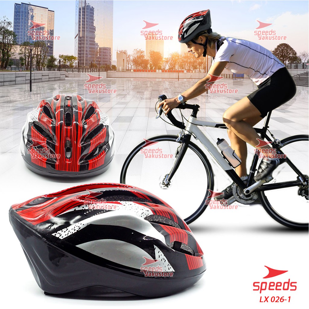 speeds helm sepeda dewasa  cycling unisex helmet pelindung kepala untuk pria   wanita 026 1