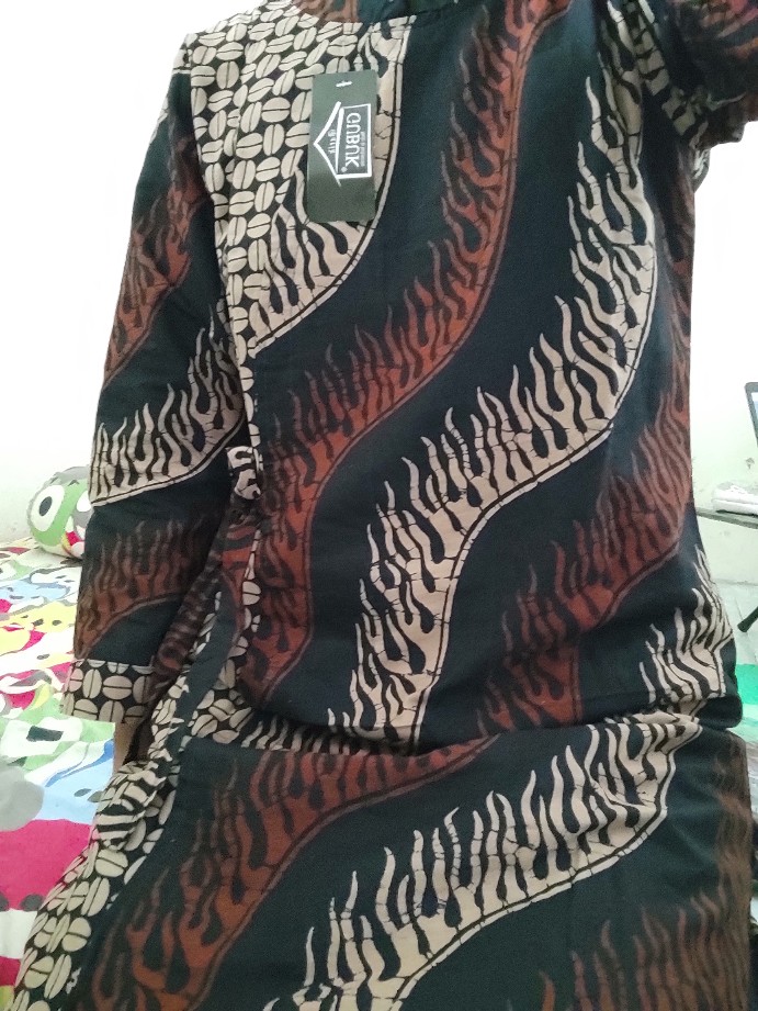 Batik Tunik Shibori Jumputan Terbaru Size S-3l / Hrb026 Yelbor Navbor / Biru Putih / Original..