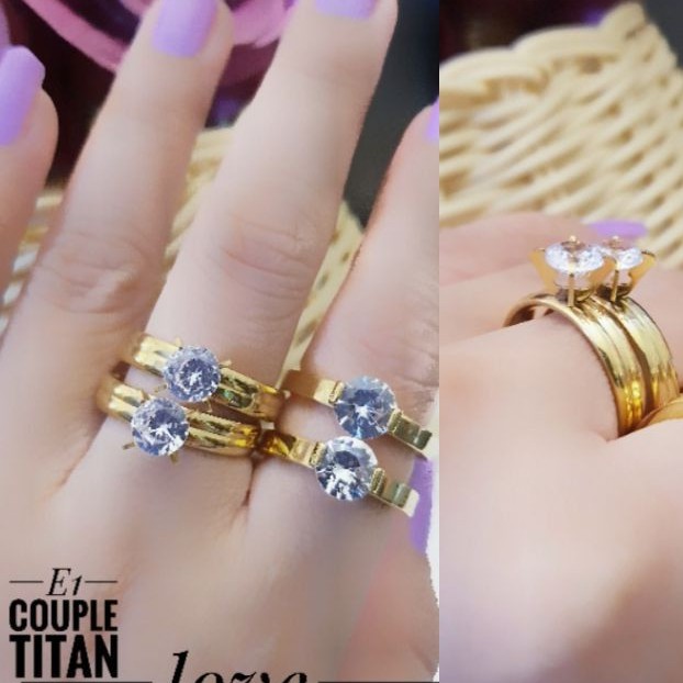 Titanium Cincin Couple C965