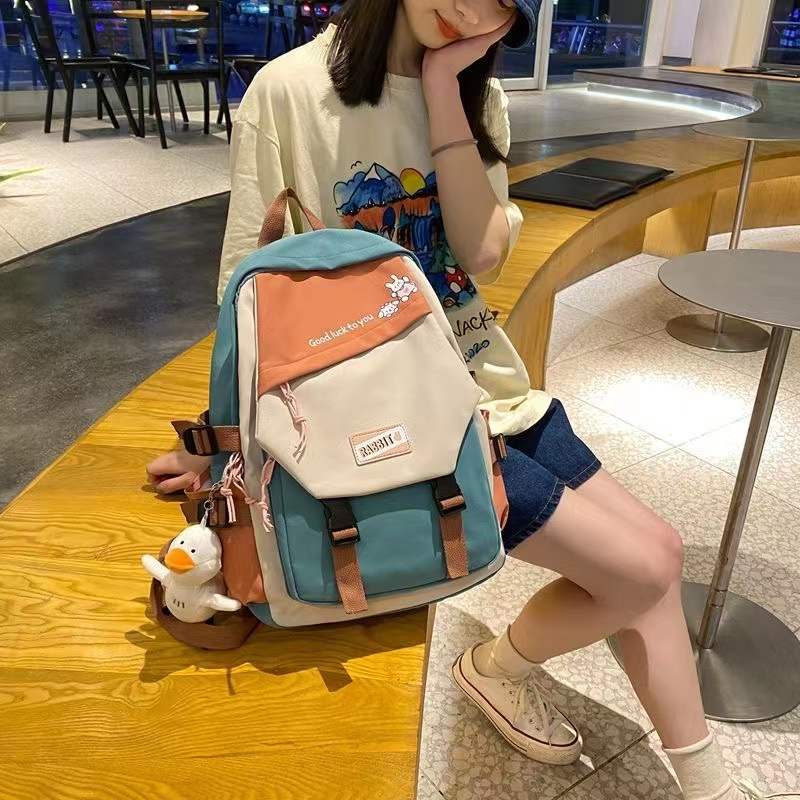 Tas Ransel Wanita Korea Tas Sekolah SMP Siswa Sekolah Dasar Tas Ransel Kecil Yang Lucu dan Segar