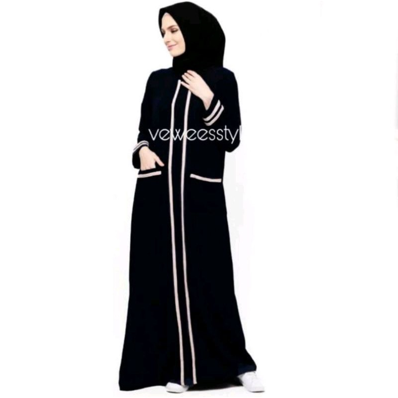 New abaya gamis arab saudi hitam mewah dubai / Abaya Habsyieshop