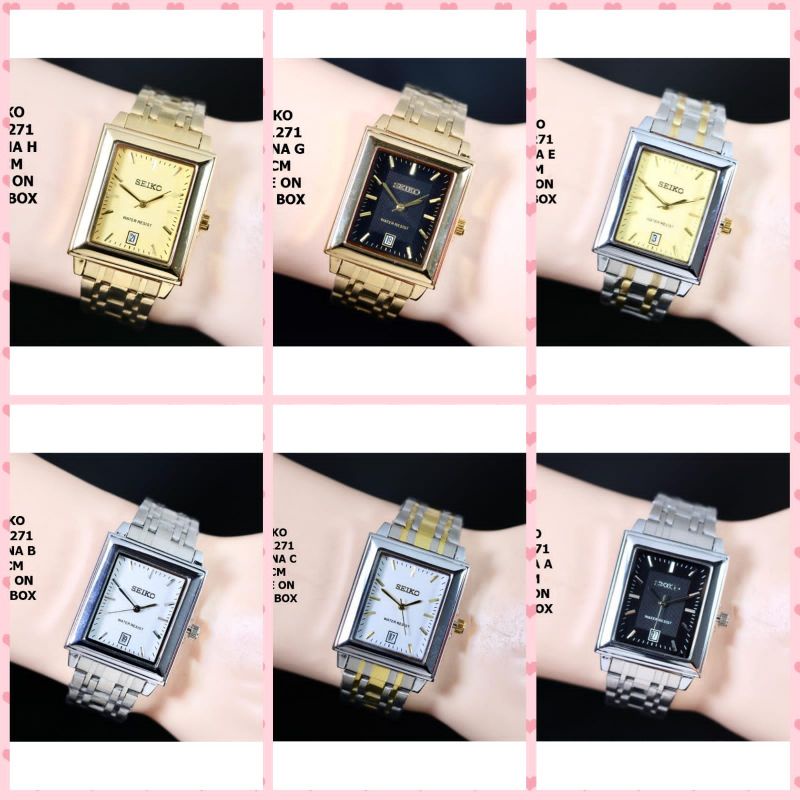 BISA COD!!! Jam Tangan Wanita Tahan Air /Jam Tangan Stainless Model Segi Terlaris