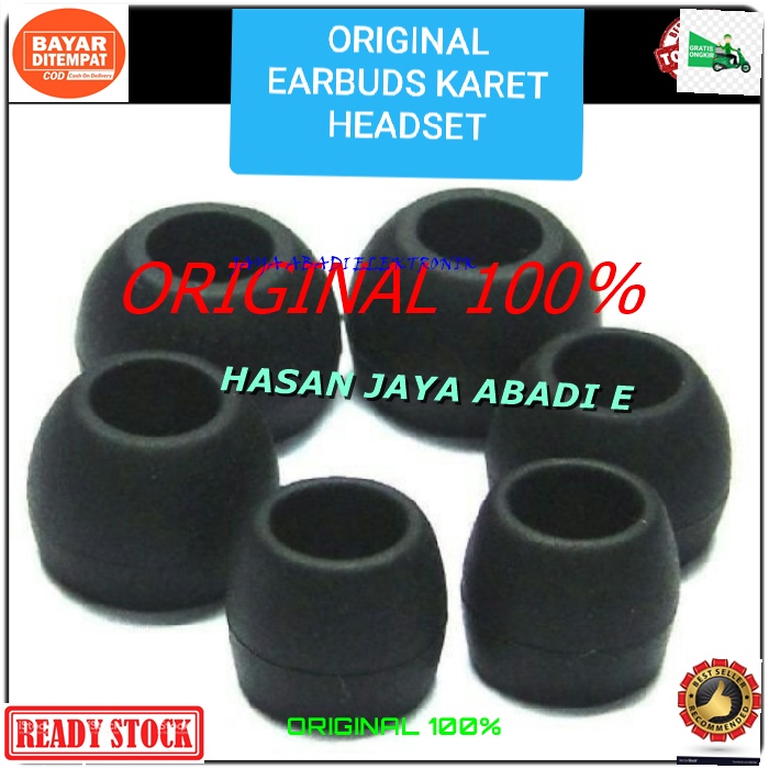 J98 ORIGINAL KARET HEADSET EARBUDS SILICON BUSA EARBUD HANDSFREE TELINGA IN EAR   EARBUDS  SEPASANG