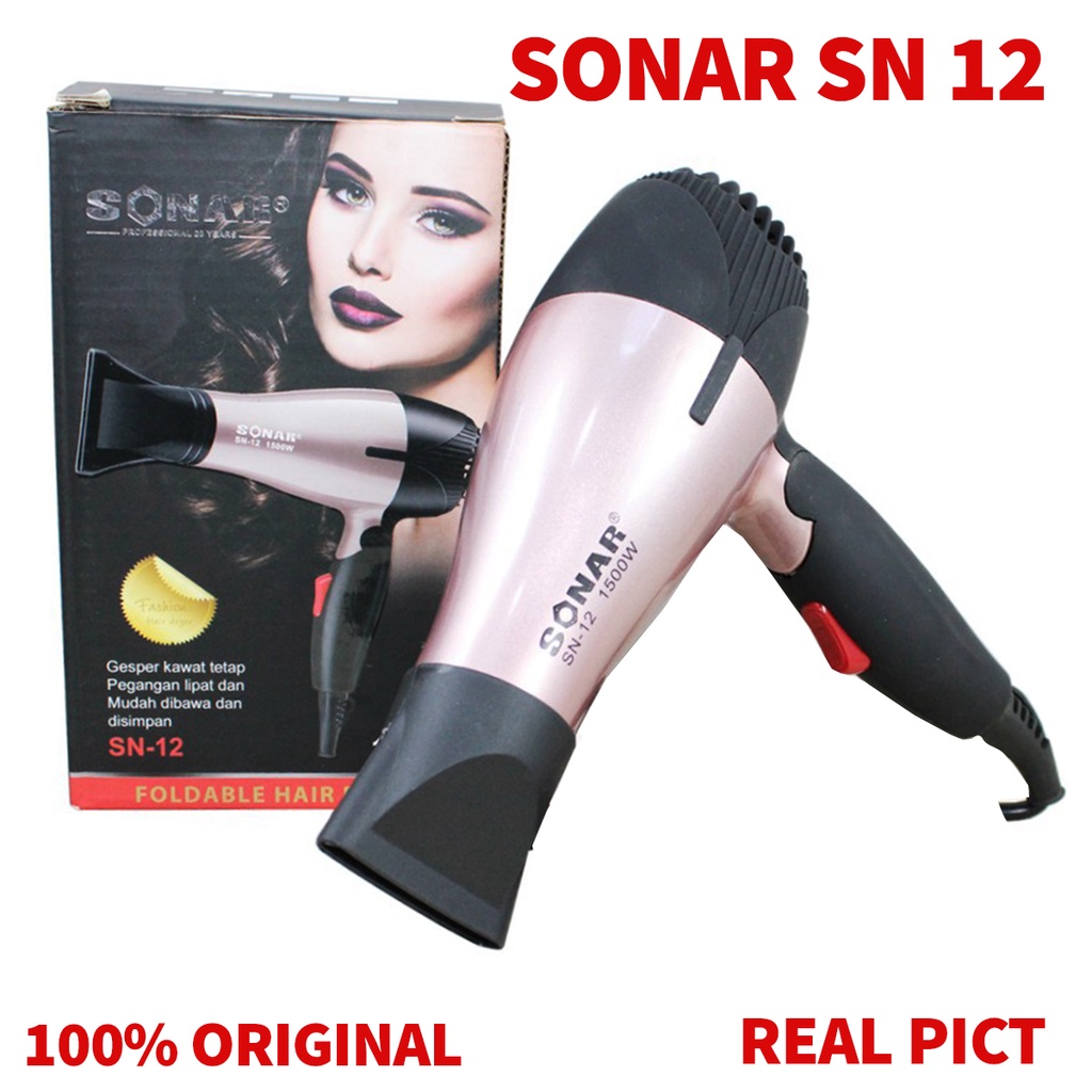 Hair Dryer SONAR SN 12 / Alat Pengering Rambut Portable Lipat Peralatan Salon