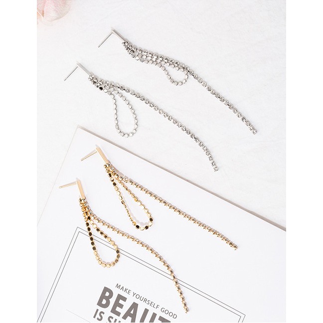 LRC Anting Tusuk Fashion Diamond-studded Earrings F4879X