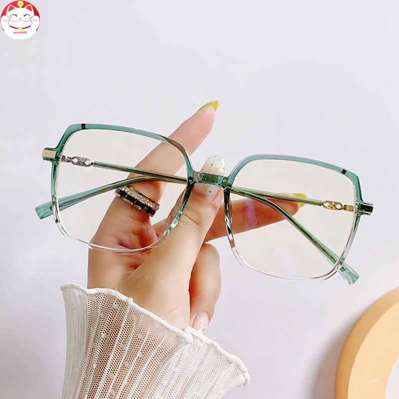 Kacamata Myopia Bentuk Kotak Gaya Retro Kacamata Korea Wanita Kacamata Anti Radiasi Wanita Fashion Cat Eye Eyeglasses