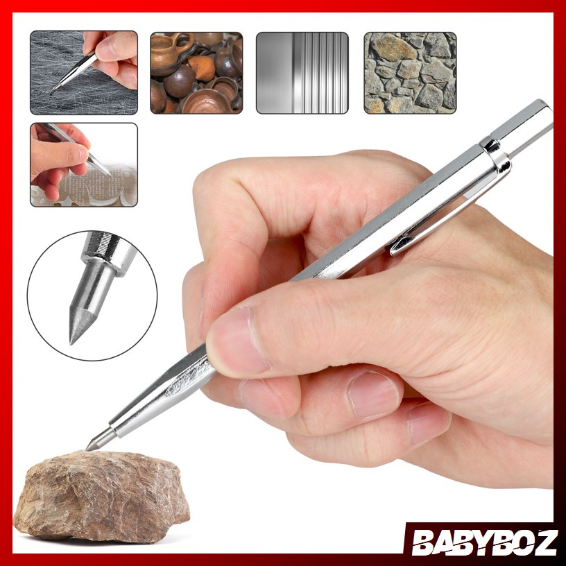 

BABYBOZ - Flexsteel Pena Ukir Metal Scriber Tungsten Carbide Tip - Silver