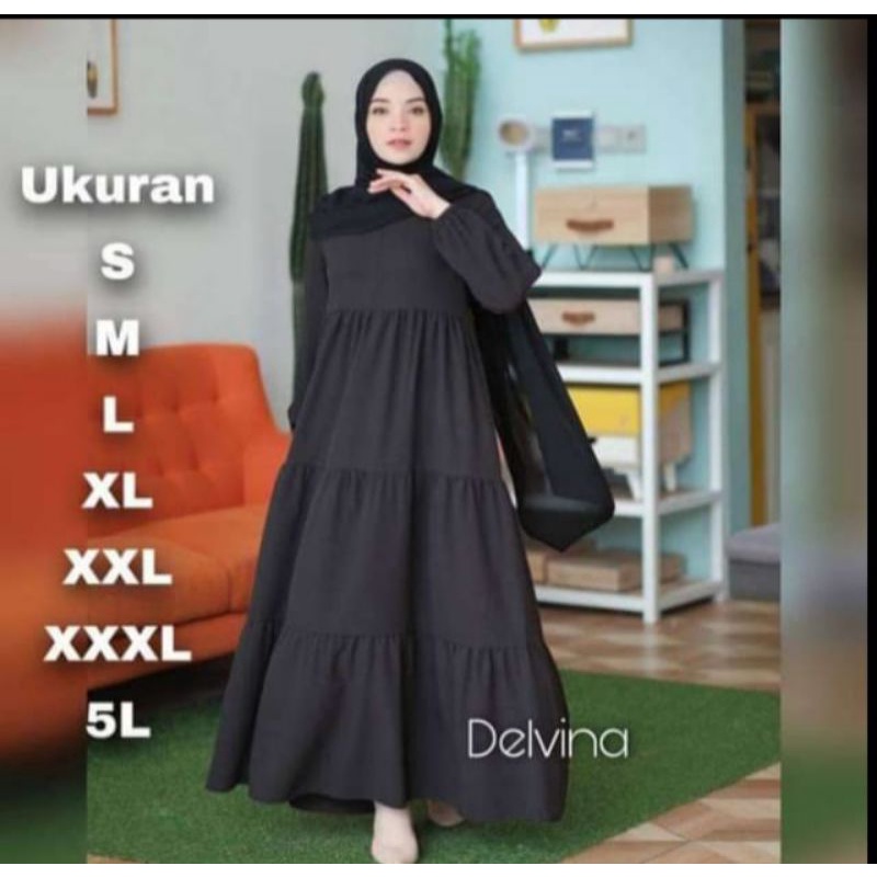 baju gamis simpel polos dan elegan