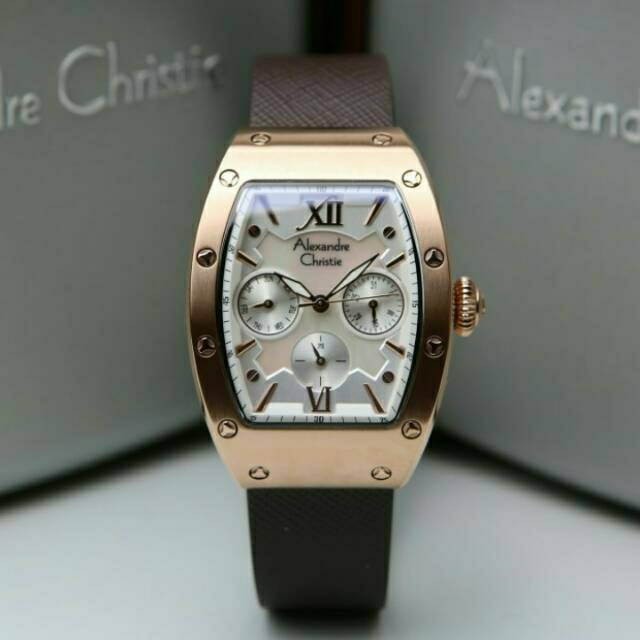 ALEXANDRE CHRISTIE AC2780 ROSEGOLD BROWN WANITA.ORIGINAL GARANSI RESMI 1 TAHUN