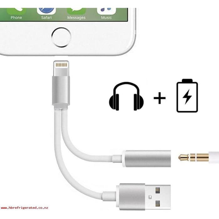 2in1 Converter Cable For iPhone 7 Plus Charging Adapter to 3.5mm Audio