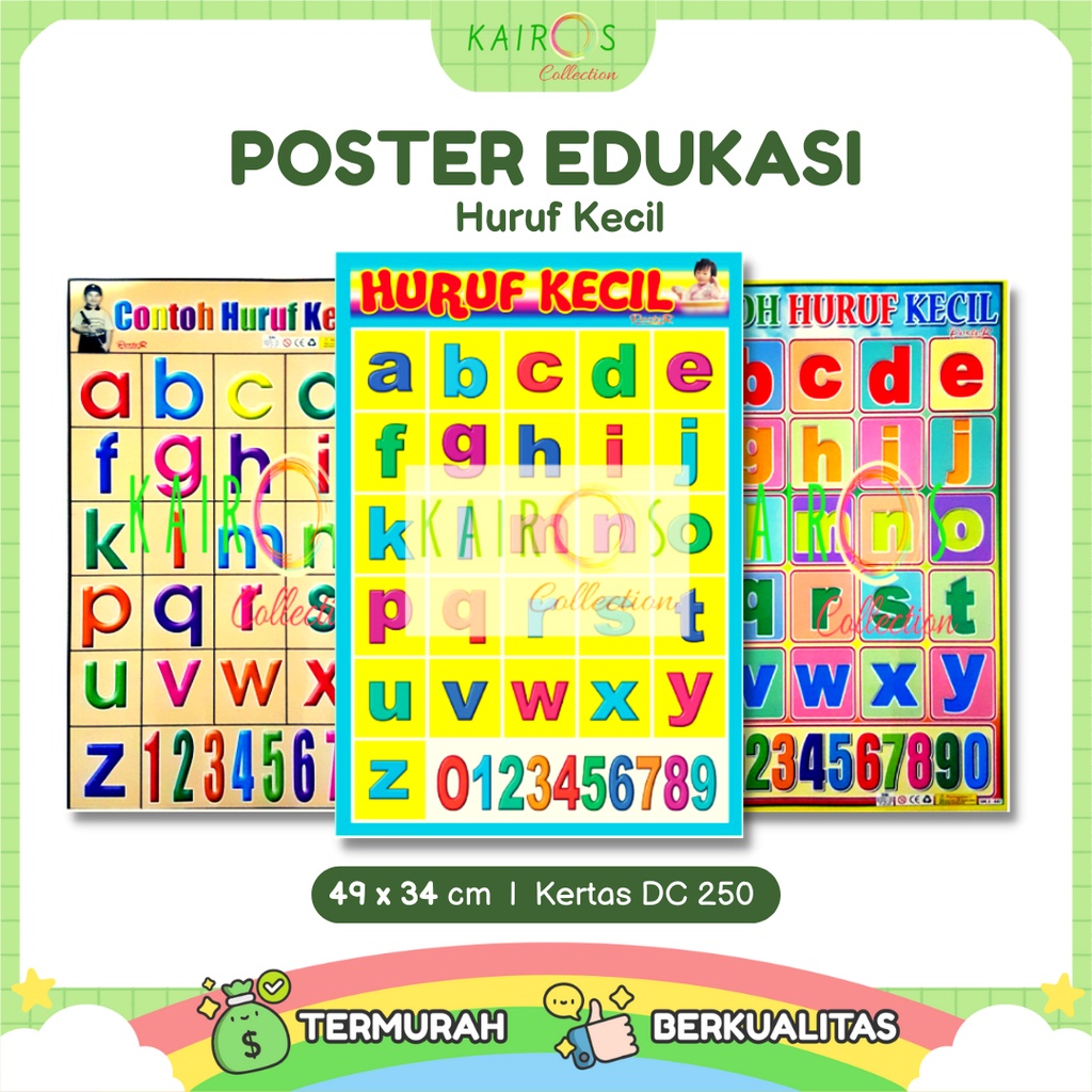 Poster Anak Belajar Huruf Kecil