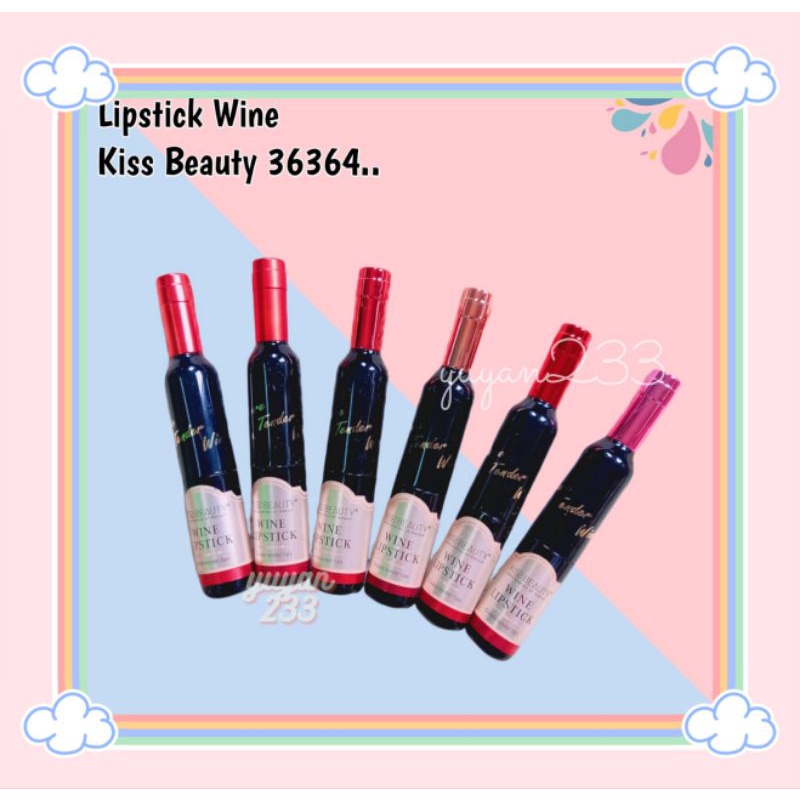 PROMO!!!LIPSTIK WINE MATTE KISS BEAUTY 36364