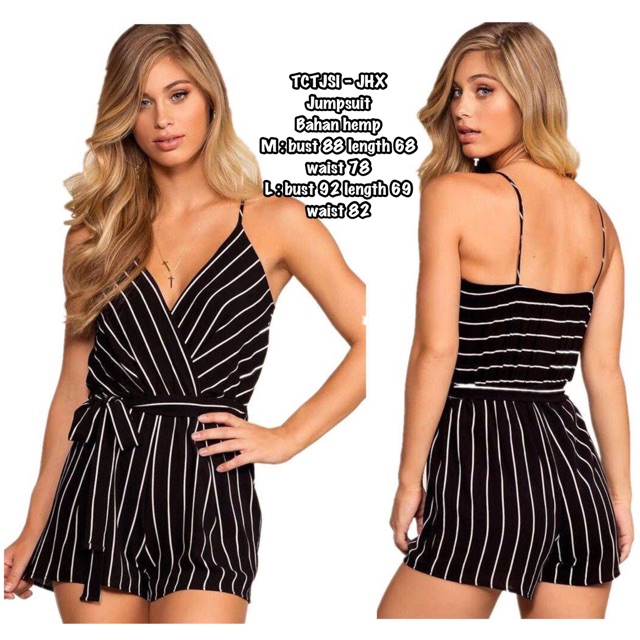 TCTJSI JUMPSUIT HITAM JUMPSUIT V NECK JUMPSUIT IMPORT