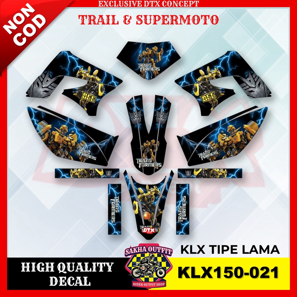 Decal KLX stiker motor stiker trail KLX stiker motor keren decal KLX 150 stiker variasi motor decal 