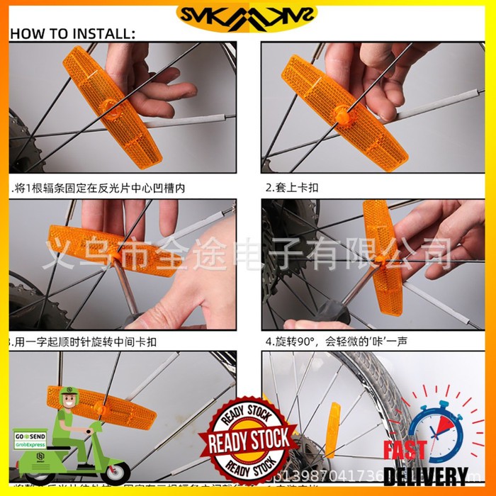 Reflektor Cahaya Mata Kucing Jari-jari Sepeda