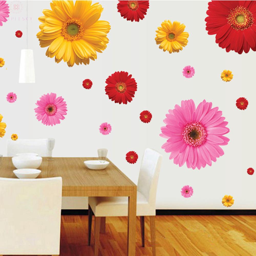  Stiker  Dinding Dengan Bahan Mudah Dilepas Dan Gambar Bunga  