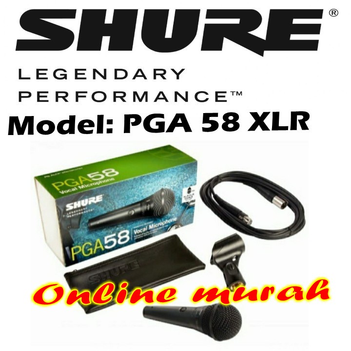 MIC SHURE PGA 58 Xlr SHURE PGA58 XLR Dynamic ORIGINAL
