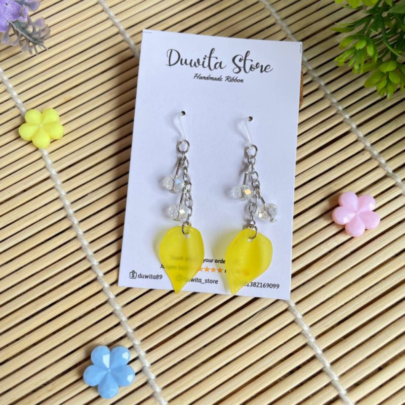 HANDMADE ANTING DEWASA KAITAN PLASTIK/SILVER ANTING MODEL KOREA