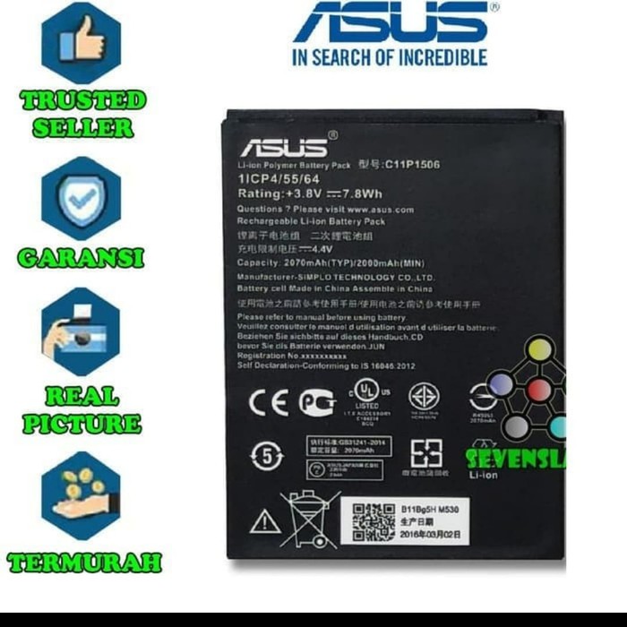 baterai Asus Zenfone Go 5 Inch / ZC500TG/Z00VD batre battery original