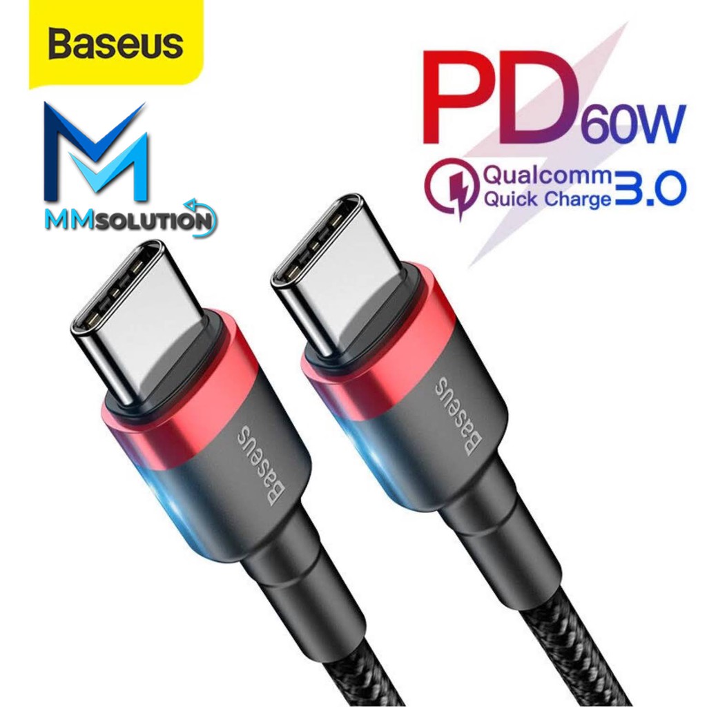 Baseus Kabel Data Type C to Type C PD 2.0 60W Fast Charge (20V 3A) ORI