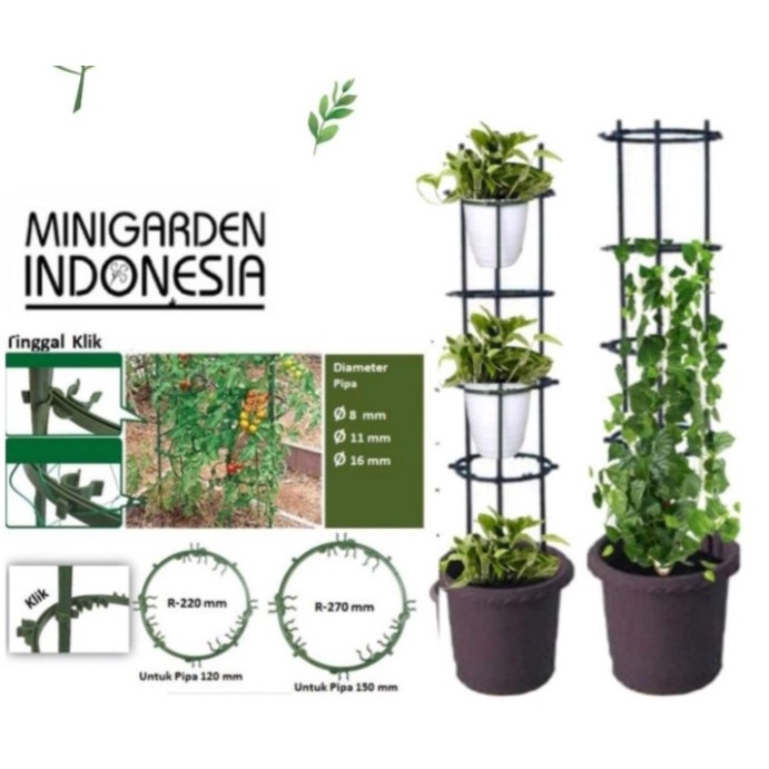 GREEN TOWER 90 CM penyangga tanaman rambat ajir rambatan plant tower ring