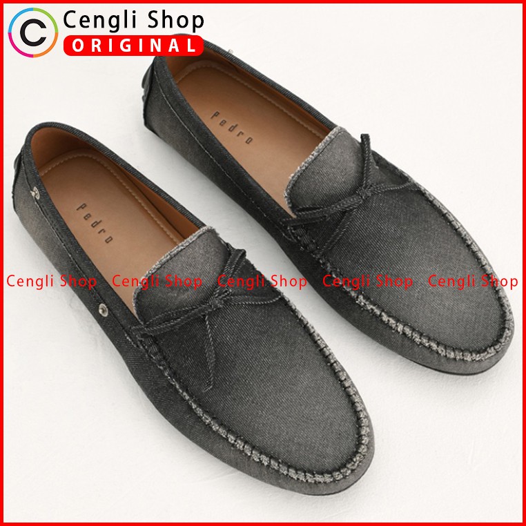 SEPATU PEDRO LOAFERS PRIA ORIGINAL TERBARU LOAFER PANSUS CASUAL FORMAL BLACK HITAM PEDPM16598022