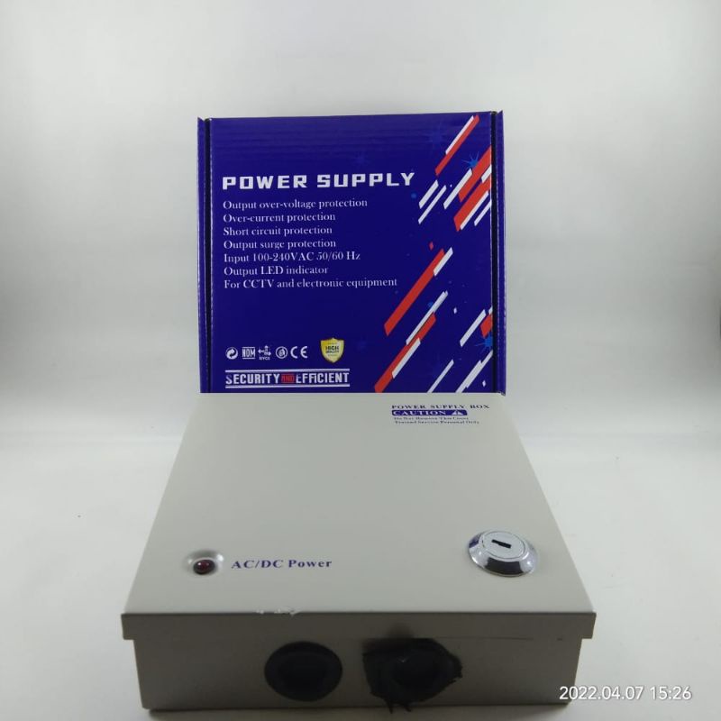 POWER SUPPLY CCTV BOX 12v 5A