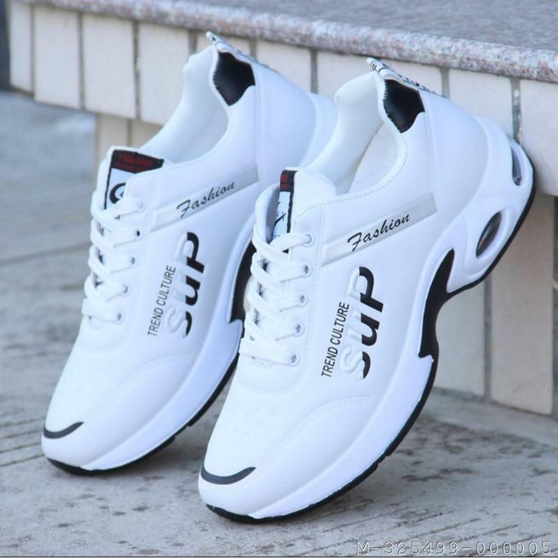 SEPATU SNEAKER PRIA NEW SUP VFSO-001 Warna: Hitam, Navy, Putih Ukuran: 39, 40, 41, 42, 43