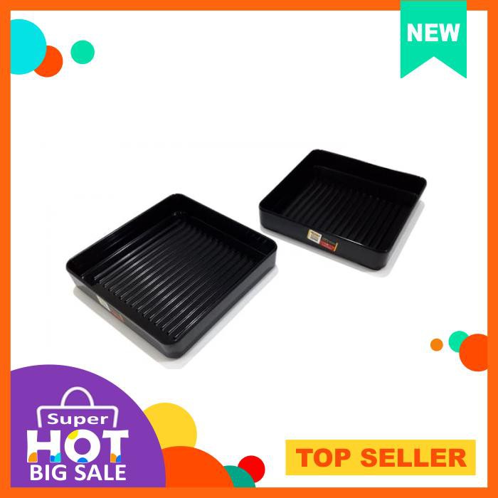 P4807 Piring Melamin Kotak Susun 6,25 Inc Hitam Golden Dragon