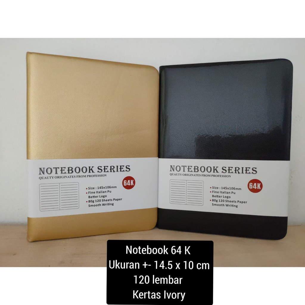 

buku notebook kulit metalik 64K ukuran 14.5x10 cm 120 lembar 80 gsm