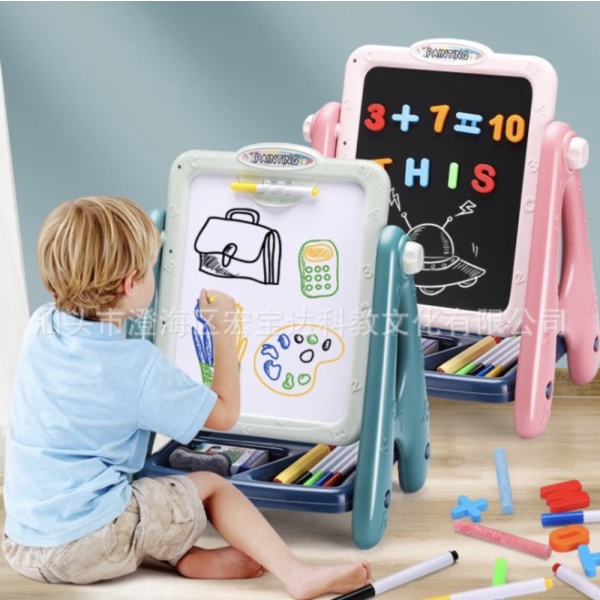

PTL01 Mainan Papan Tulis Edukasi Magnet 2 Sisi Kado Anak - Pink Murah