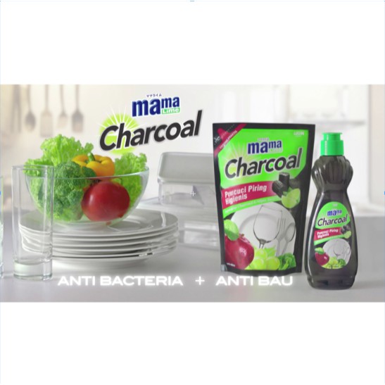 Mama Lime CHARCOAL 680ml Sabun Pencuci Piring Higienis 680 ml