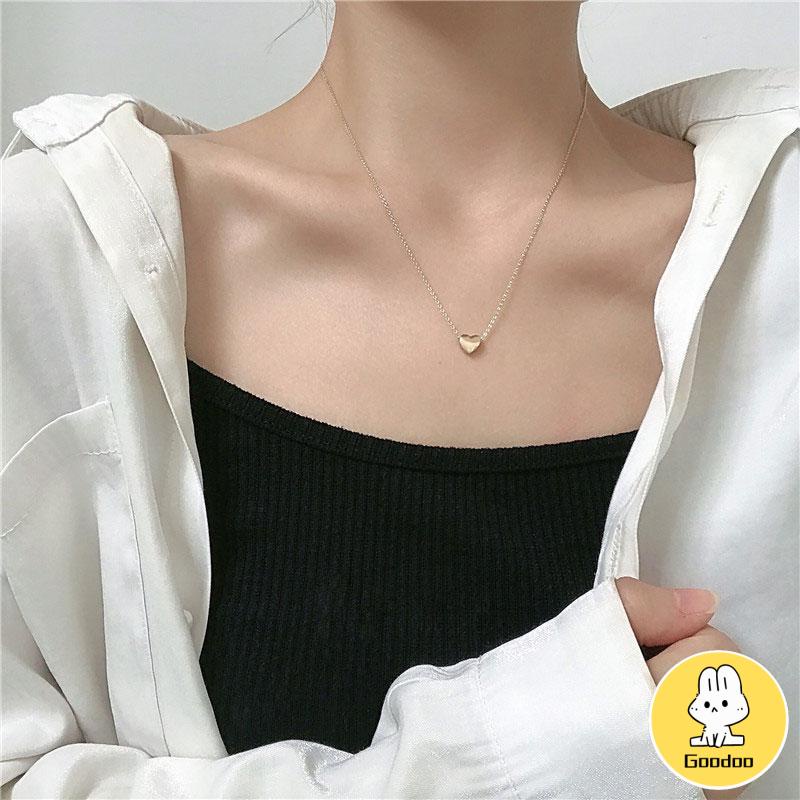 Kalung Titanium Anti Karat Dengan Bentuk Cinta Kalung Fashion Wanita Model -Doo