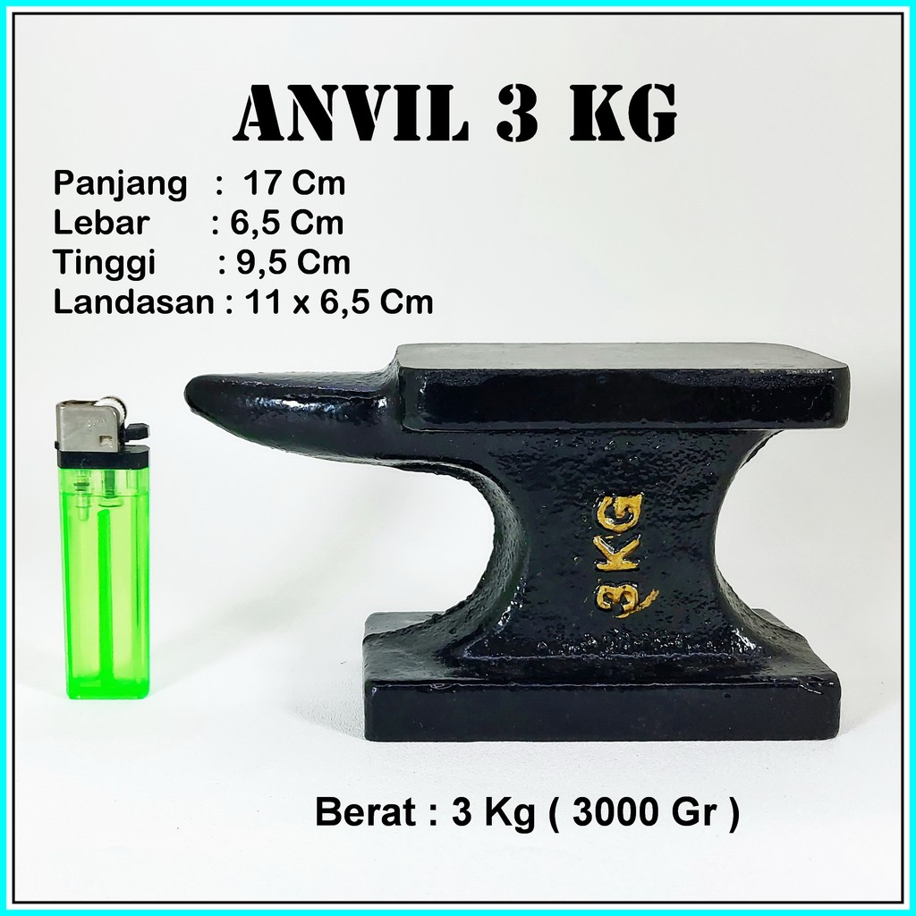 Anvil Mini Paron Catok Ragum Landasan Tempa Vise Alat kerja tool koleksi 3 kg 3000 gr