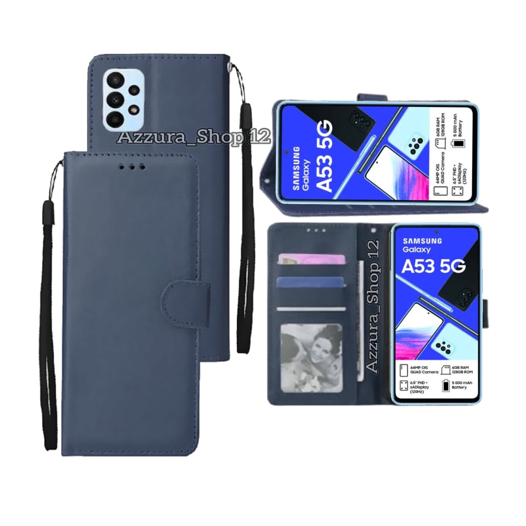 Case Flip Leather For Samsung Galaxi A53 5G Casing HP Case Wallet Flip Cover Laether Premium Sarung 