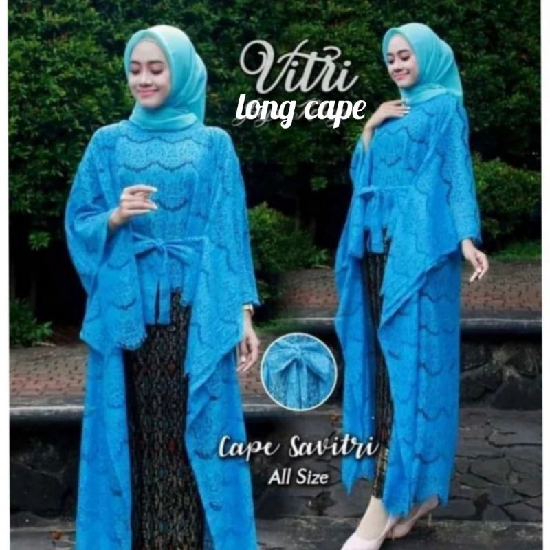 Kebaya brukat Long cape savitri Cuci Gudang