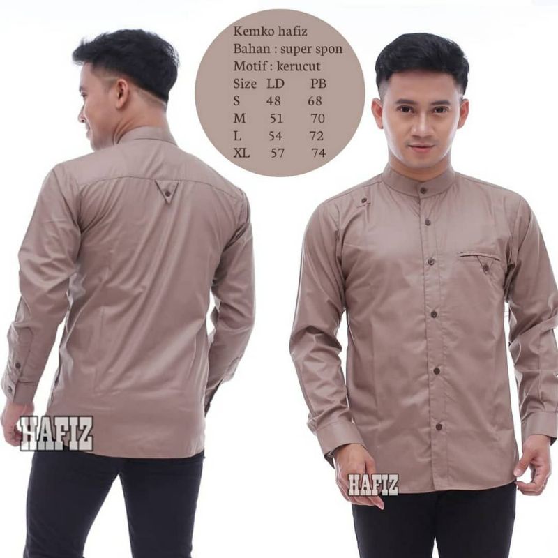 Baju Koko Pria Polos Baju Koko Lengan Panjang Fashion Muslim Terbaru Masakini